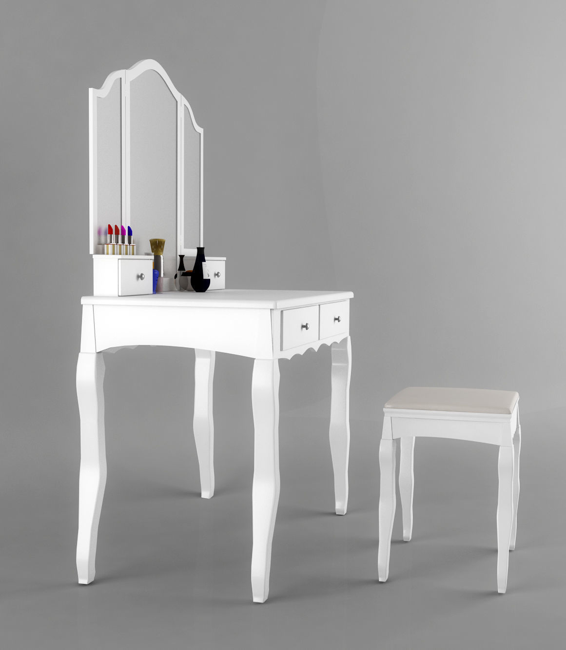 modern dressing table  3D model_4