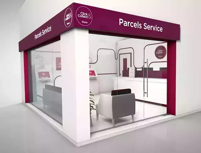 online parcels service store  3D model
