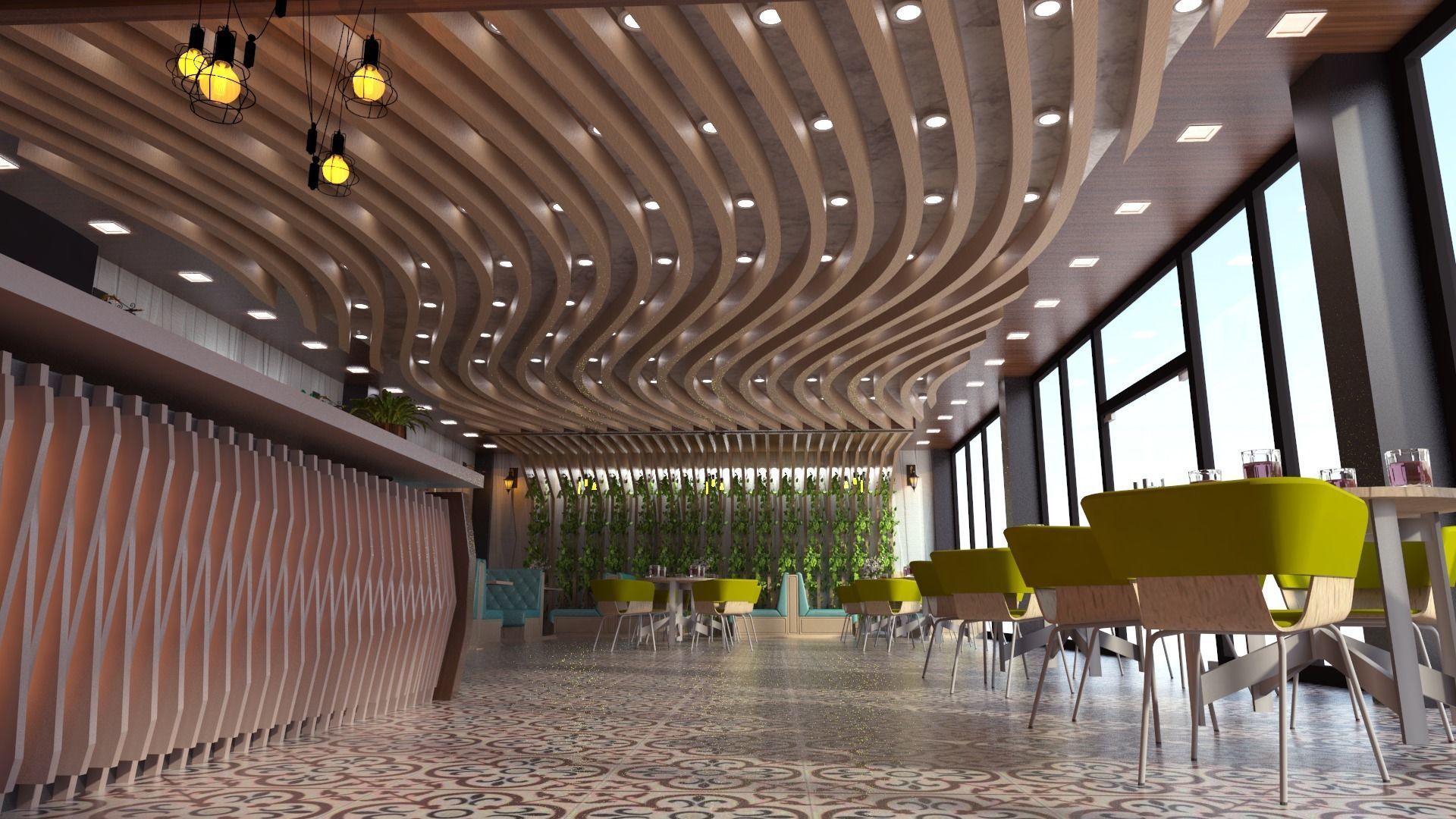 cafe design 3D model_1