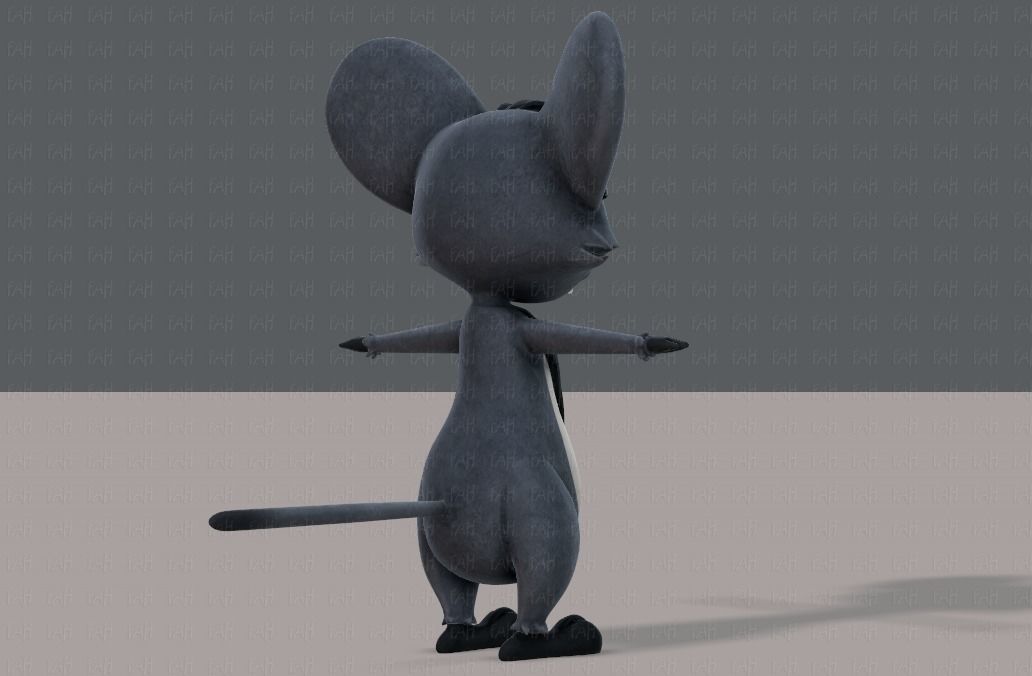Mouse V01 Low-poly 3D model_4