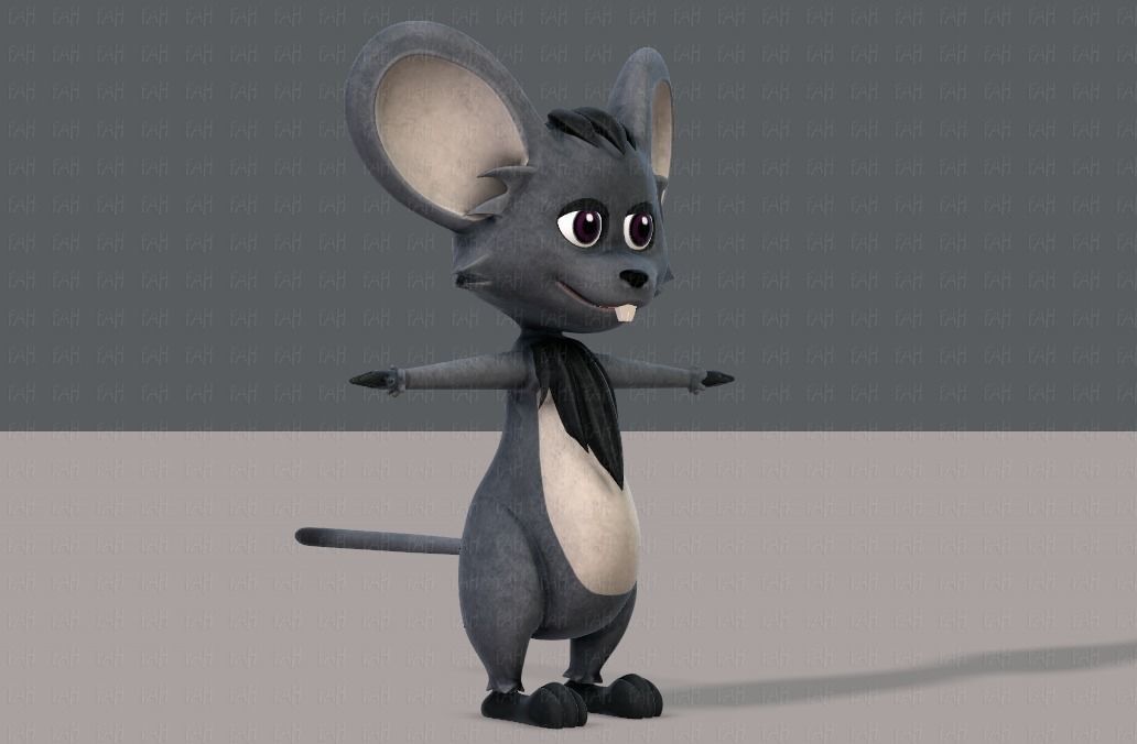 Mouse V01 Low-poly 3D model_2