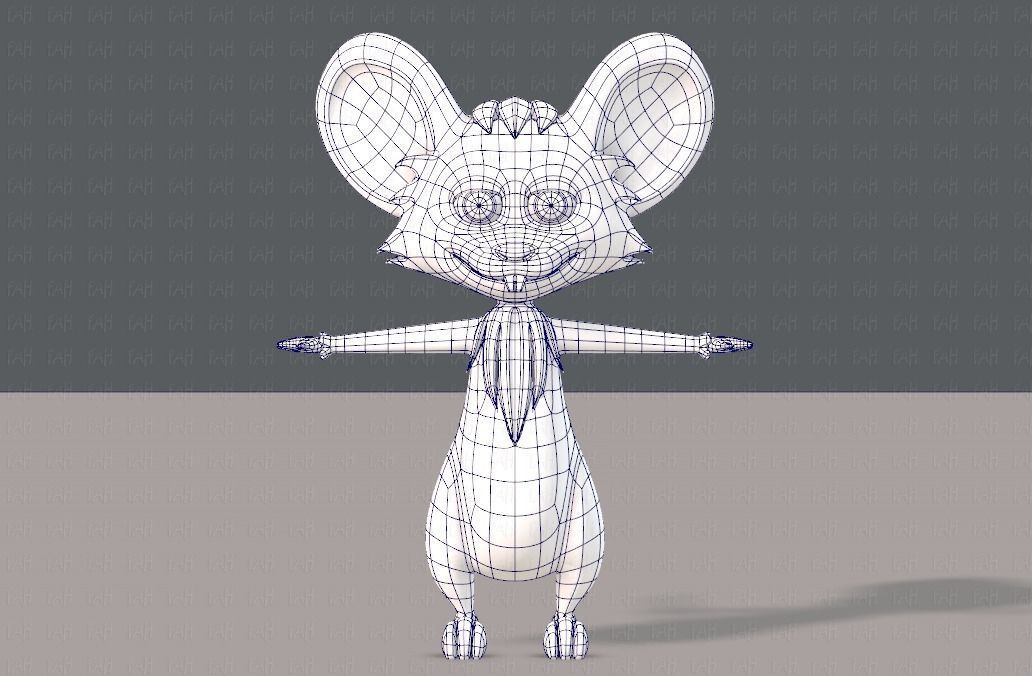 Mouse V01 Low-poly 3D model_9