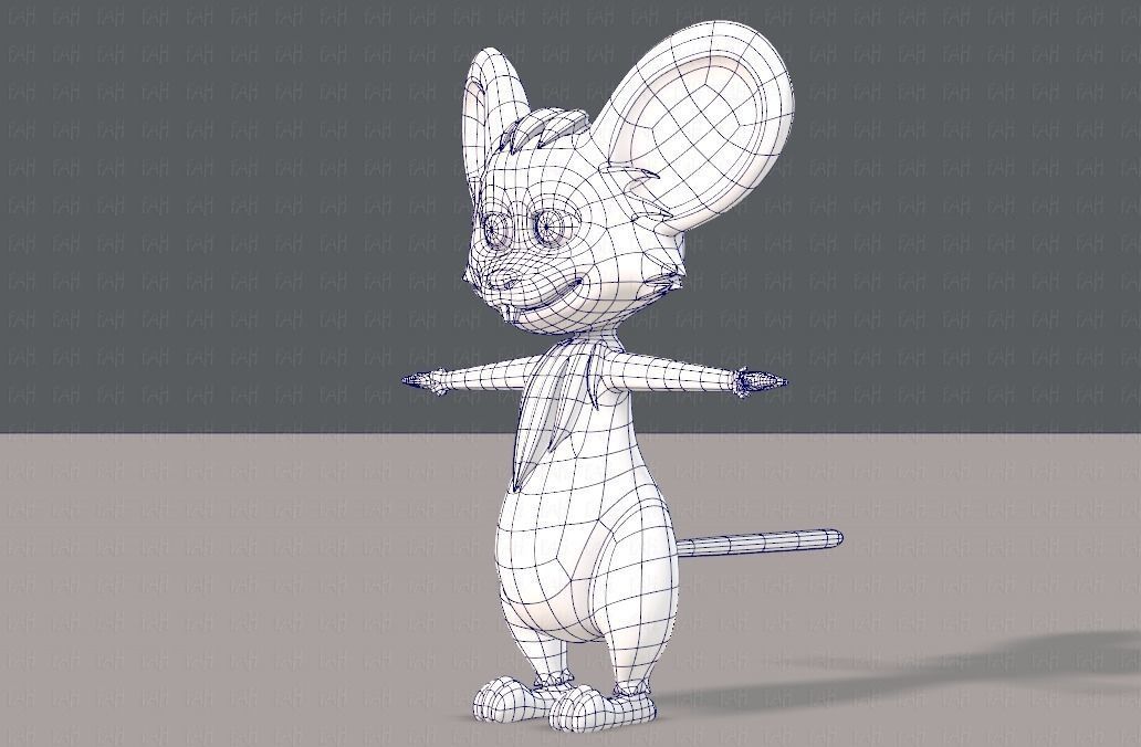 Mouse V01 Low-poly 3D model_16