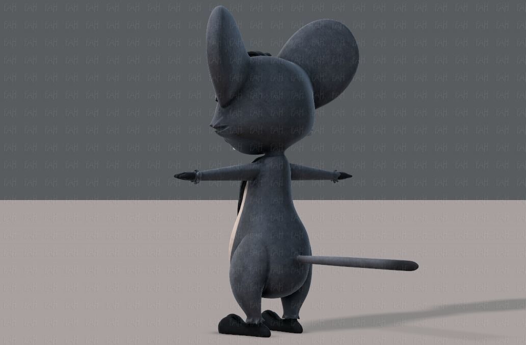 Mouse V01 Low-poly 3D model_6