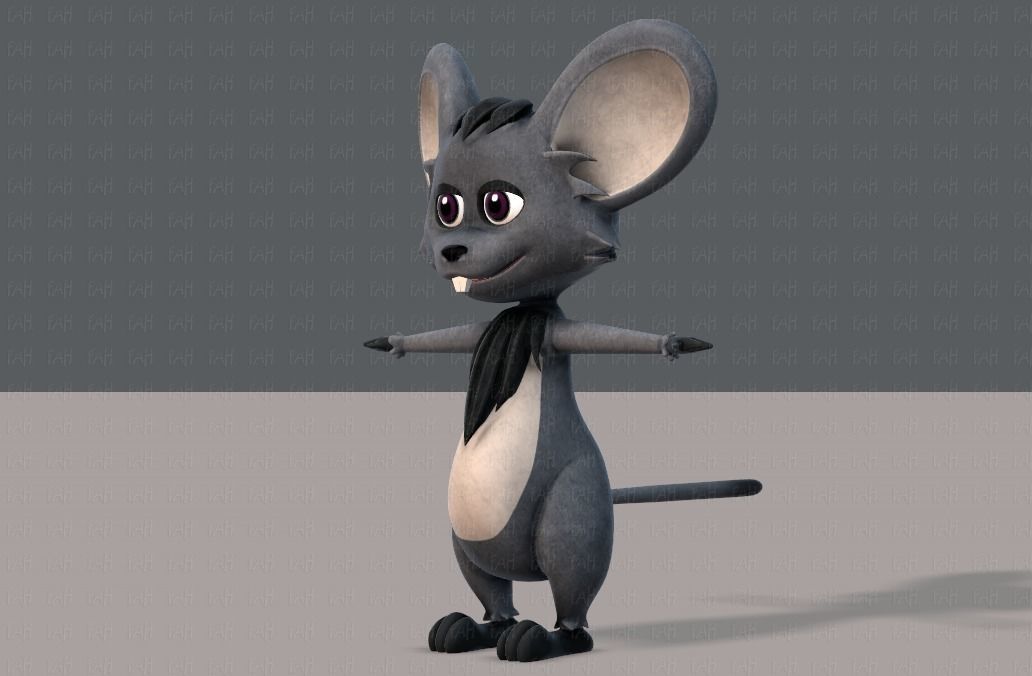 Mouse V01 Low-poly 3D model_8