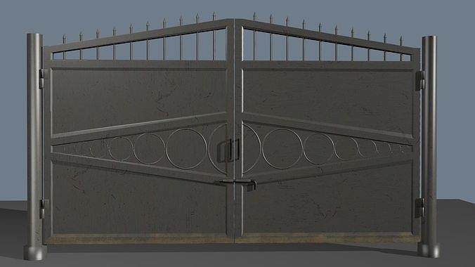 Low poly Gate metal Low-poly 3D model