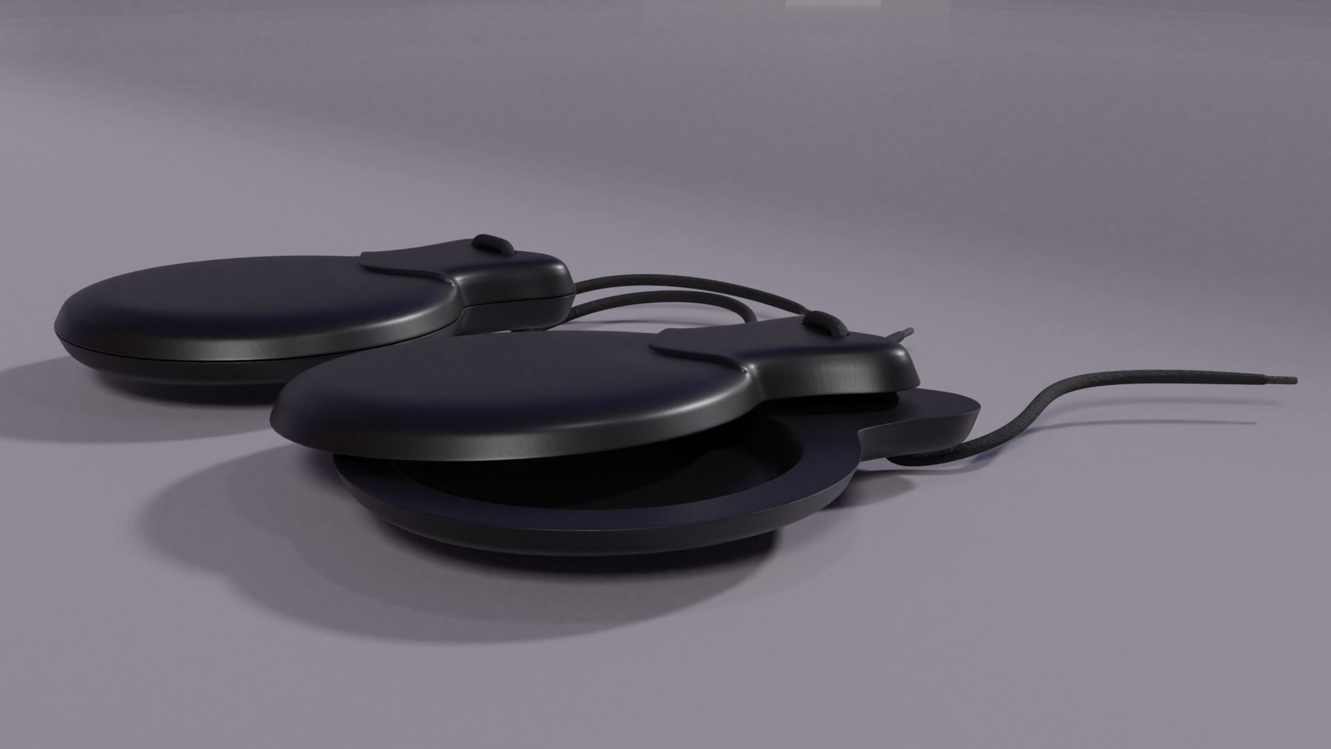 Castanets two headphones 3D model_1
