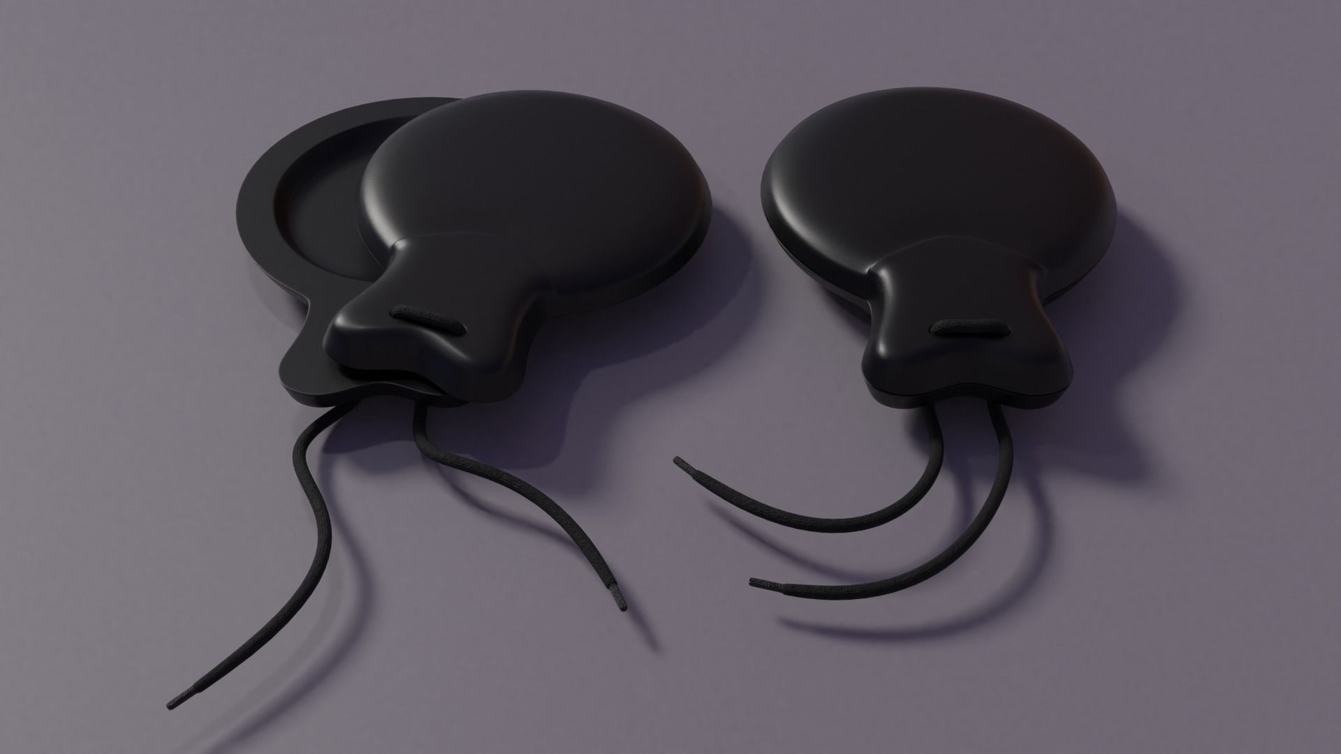 Castanets two headphones 3D model_4