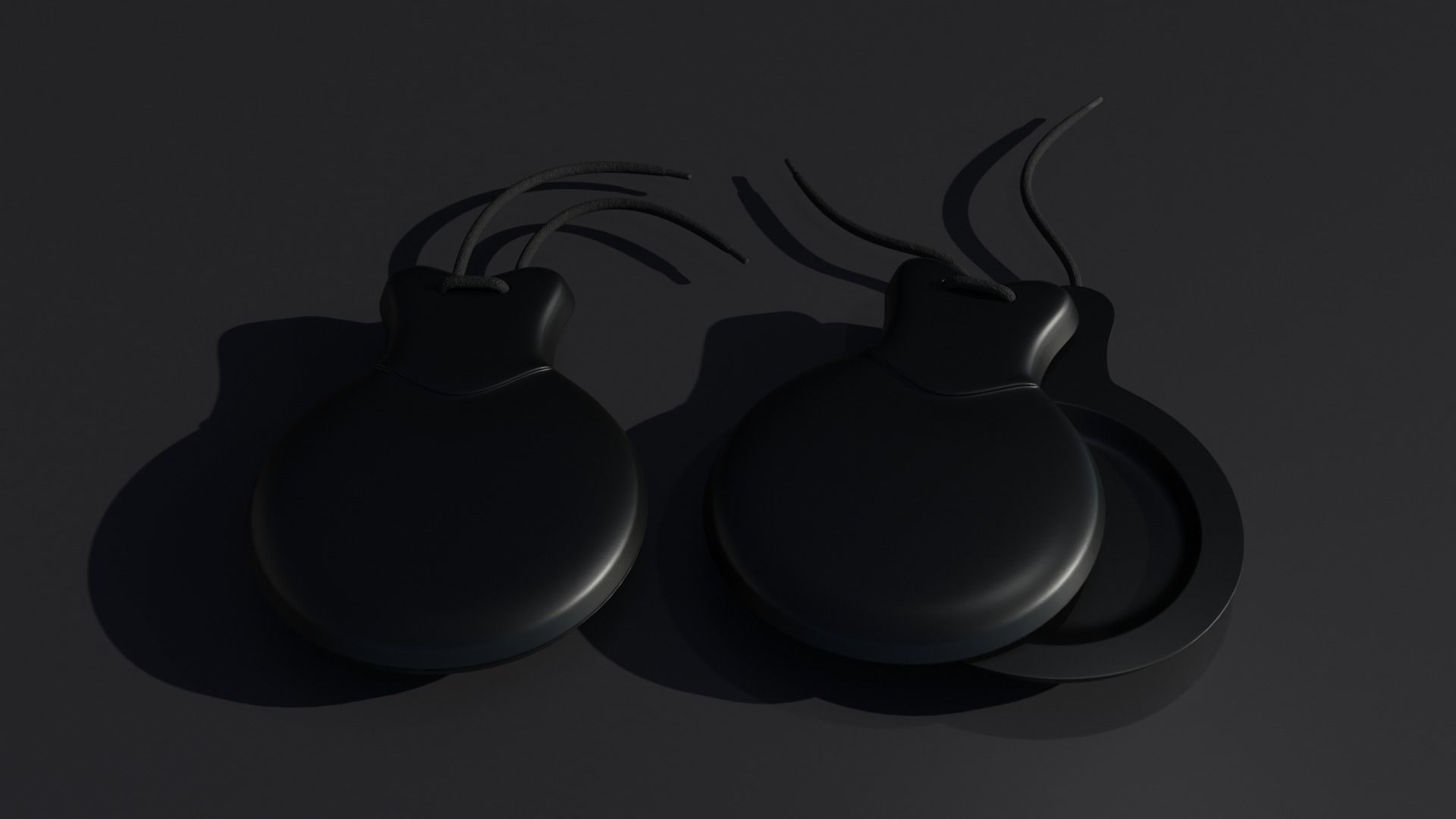 Castanets two headphones 3D model_9