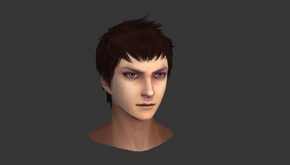 men man hair boy hair hair style 01 3D model_12