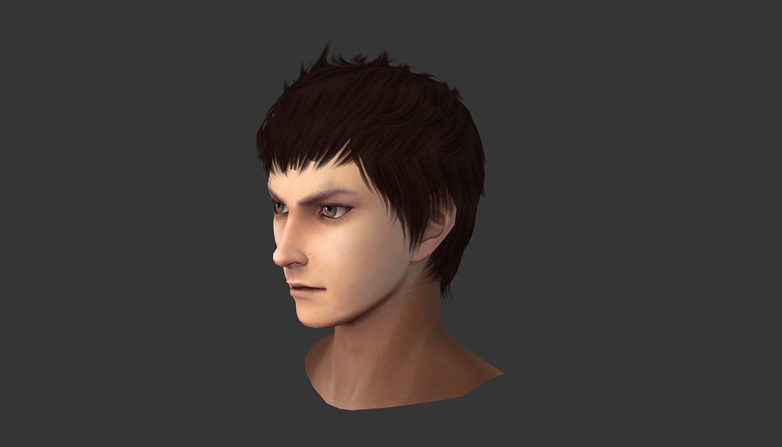  men man hair boy hair hair style 01 3D model_13
