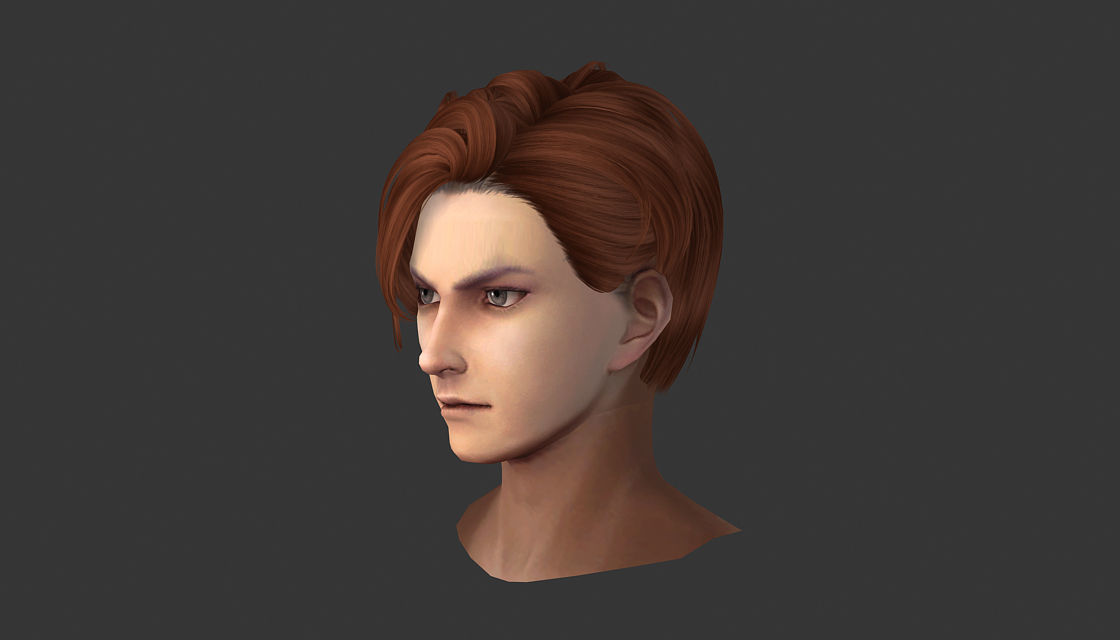  men man hair boy hair hair style 01 3D model_3