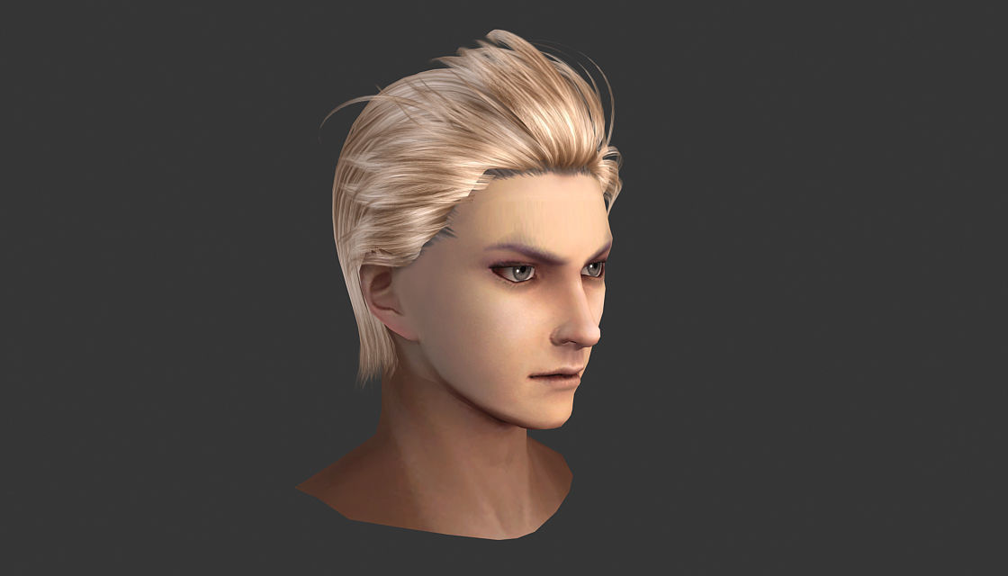  men man hair boy hair hair style 01 3D model_4