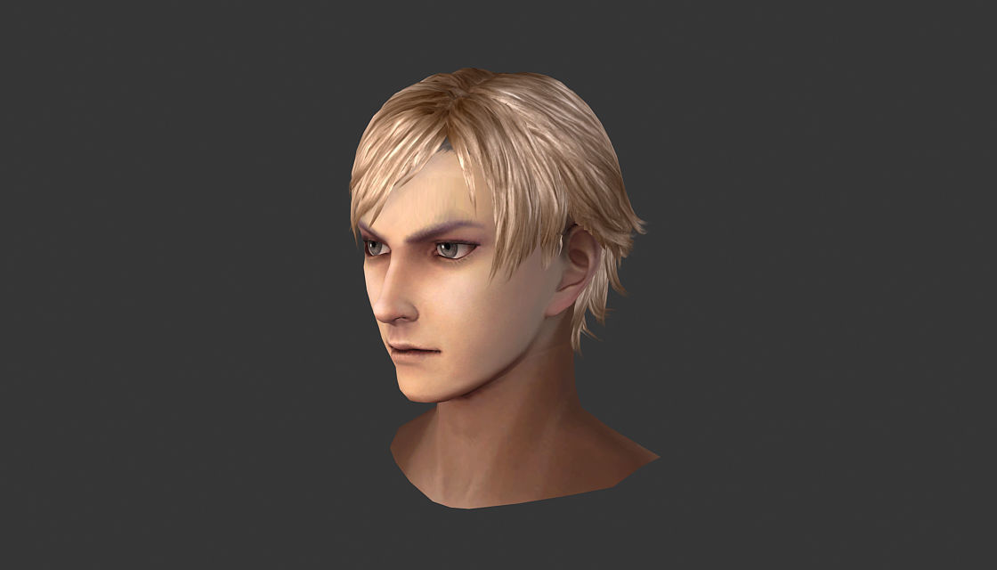  men man hair boy hair hair style 01 3D model_6