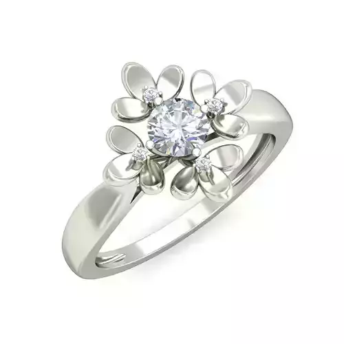 Women solitaire ring 3dm stl render detail 3D print model