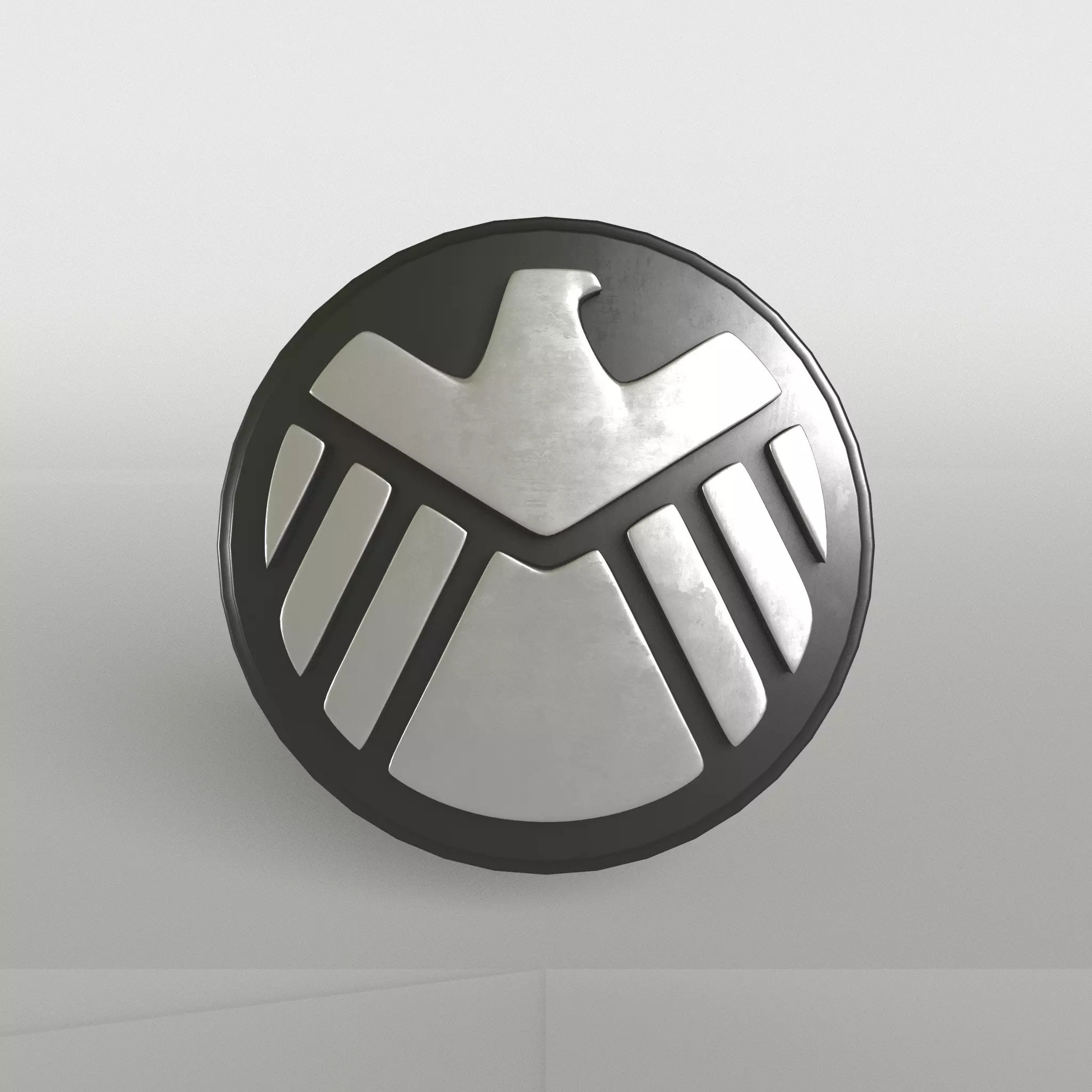 SHIELD Logo 007 Free low-poly 3D model_0