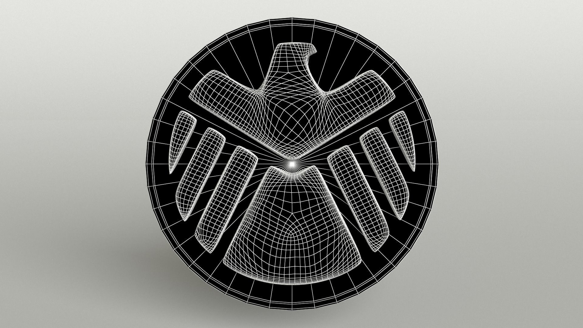 SHIELD Logo 007 Free low-poly 3D model_6