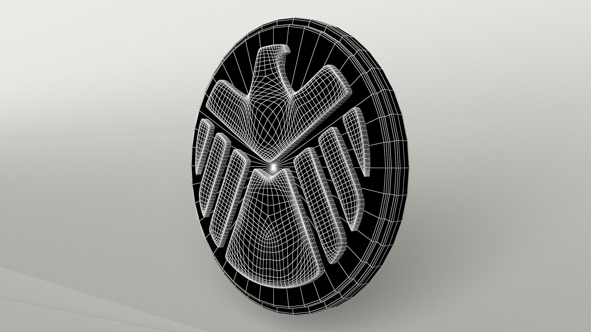 SHIELD Logo 007 Free low-poly 3D model_7