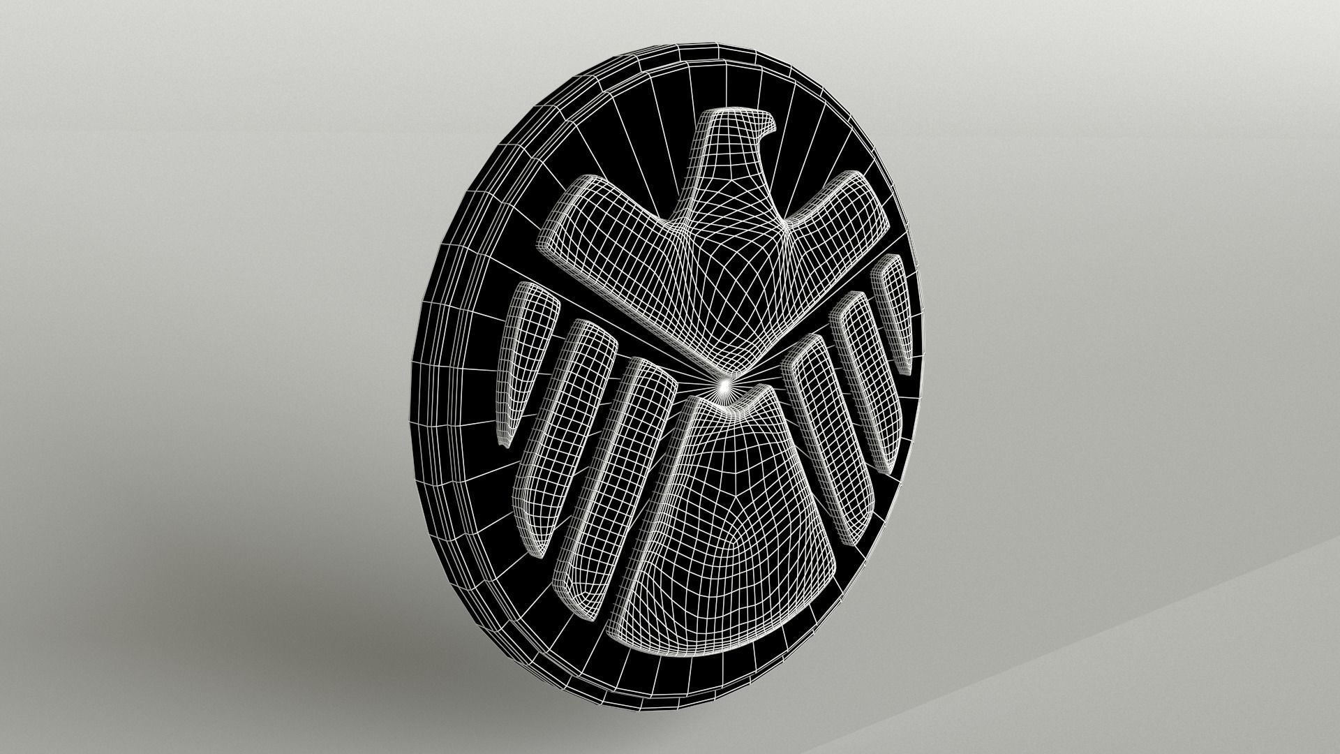 SHIELD Logo 007 Free low-poly 3D model_8