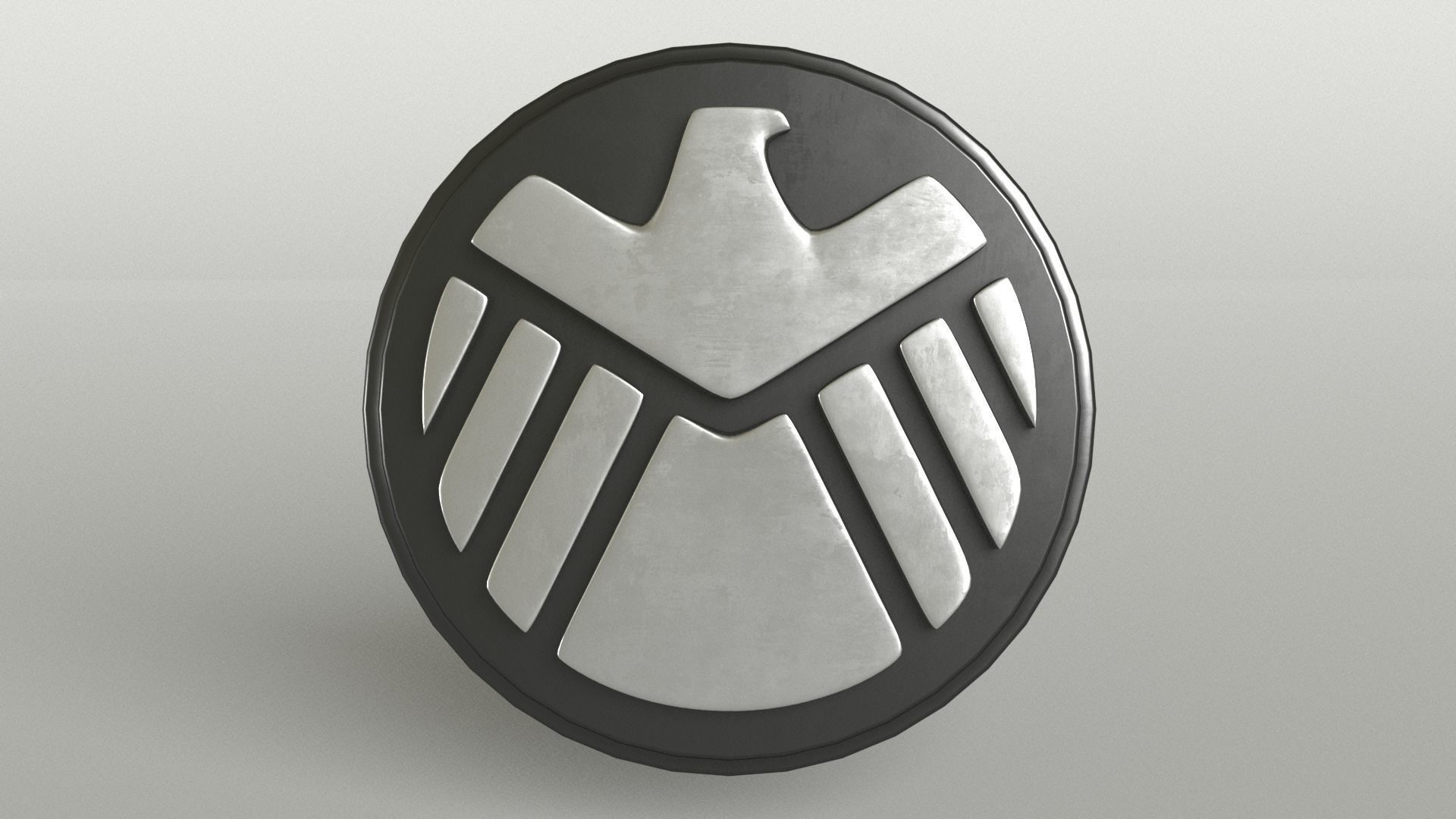 SHIELD Logo 007 Free low-poly 3D model_2