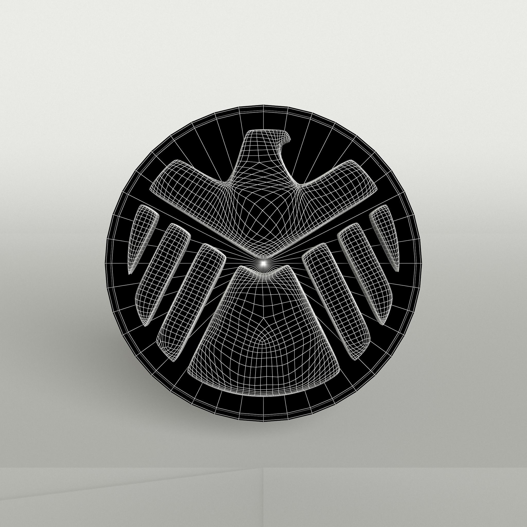 SHIELD Logo 007 Free low-poly 3D model_5
