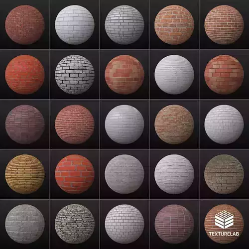 25 PBR Brick Textures 03