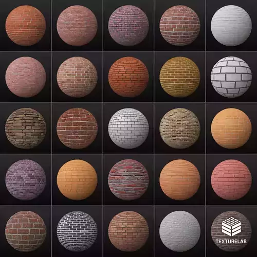 25 PBR Brick Textures 02