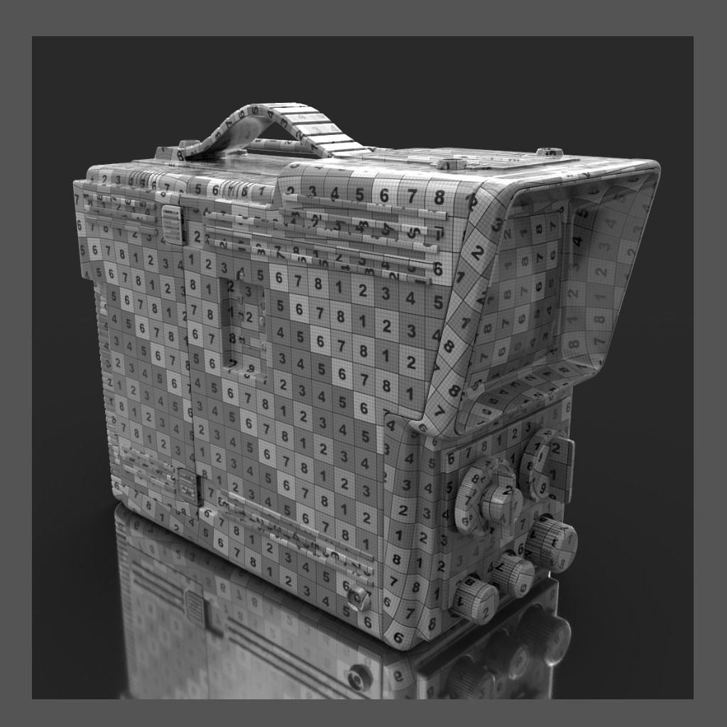 Hitachi Portable TV  3D model_8