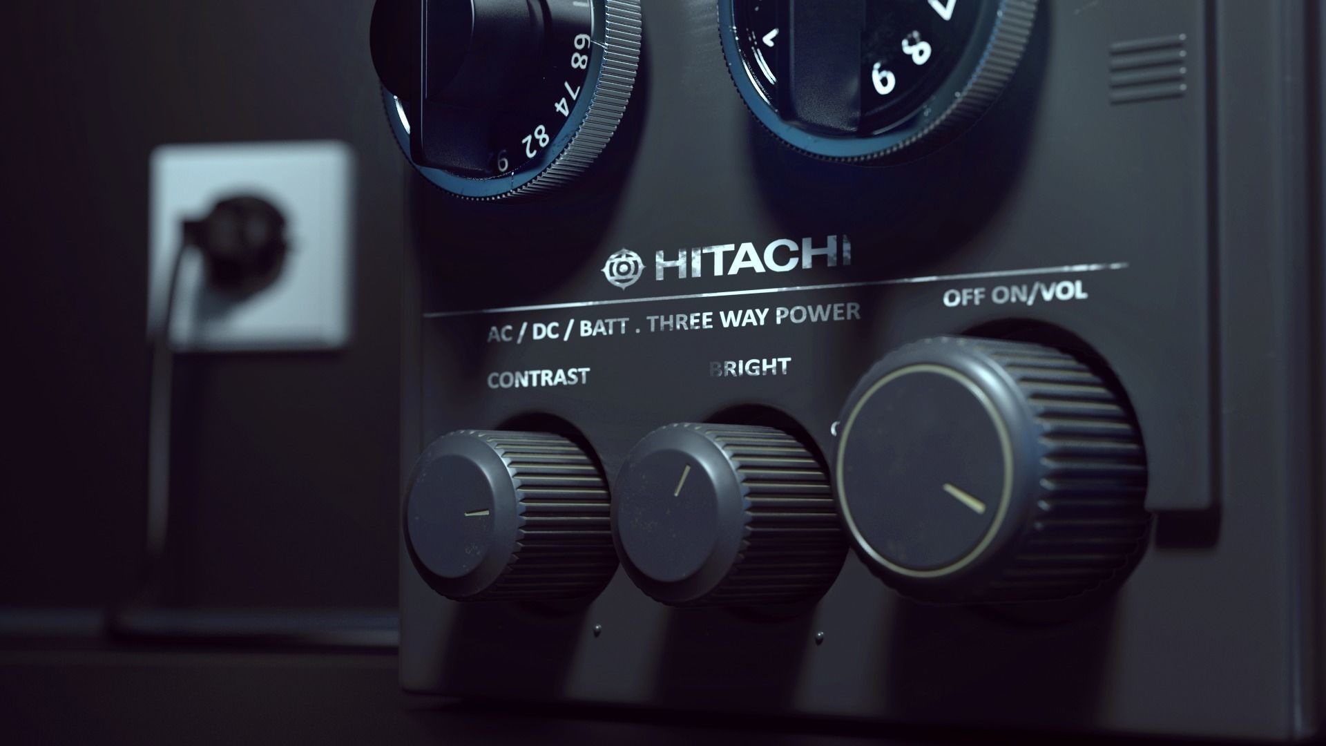 Hitachi Portable TV  3D model_1