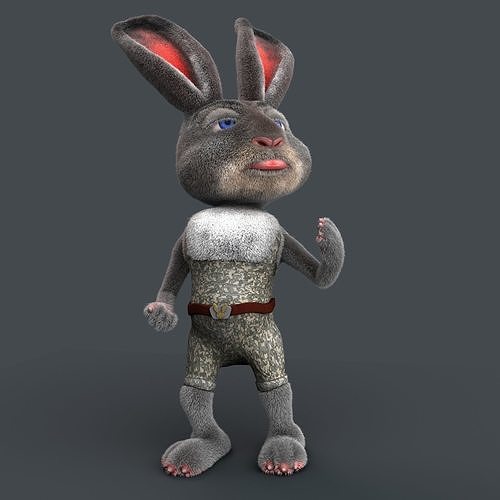 Cartoon rabbit 3D model