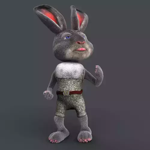 Cartoon rabbit 3D model