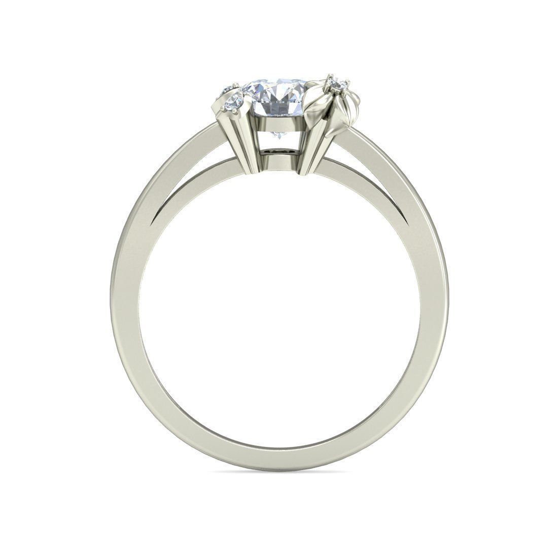 Women solitaire ring 3dm stl render detail 3D print model 3D print model_1