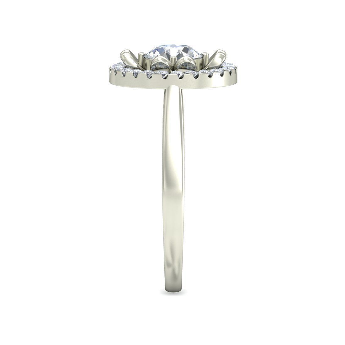 Women solitaire ring 3dm stl render detail 3D print model 3D print model_2