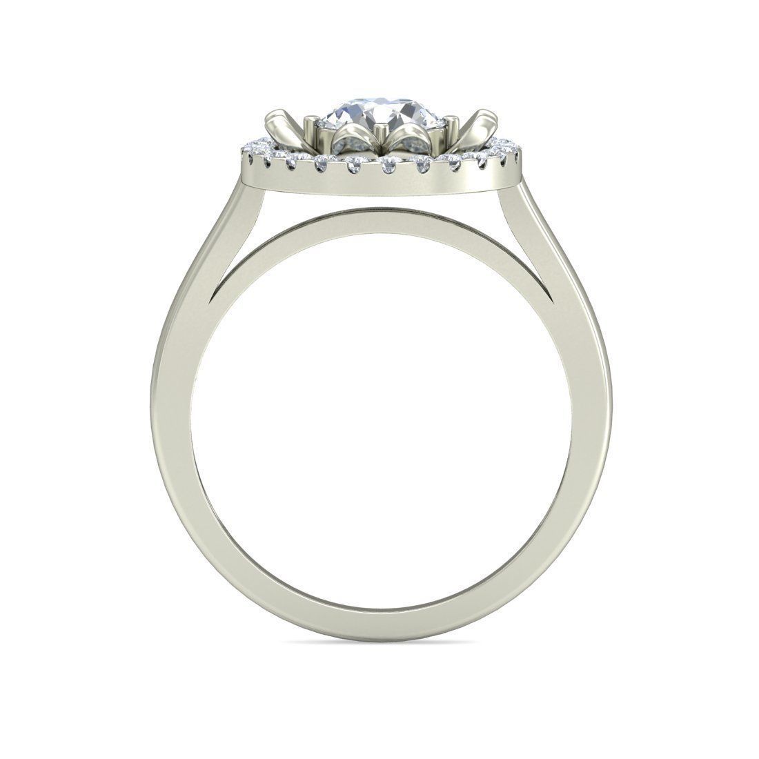 Women solitaire ring 3dm stl render detail 3D print model 3D print model_1