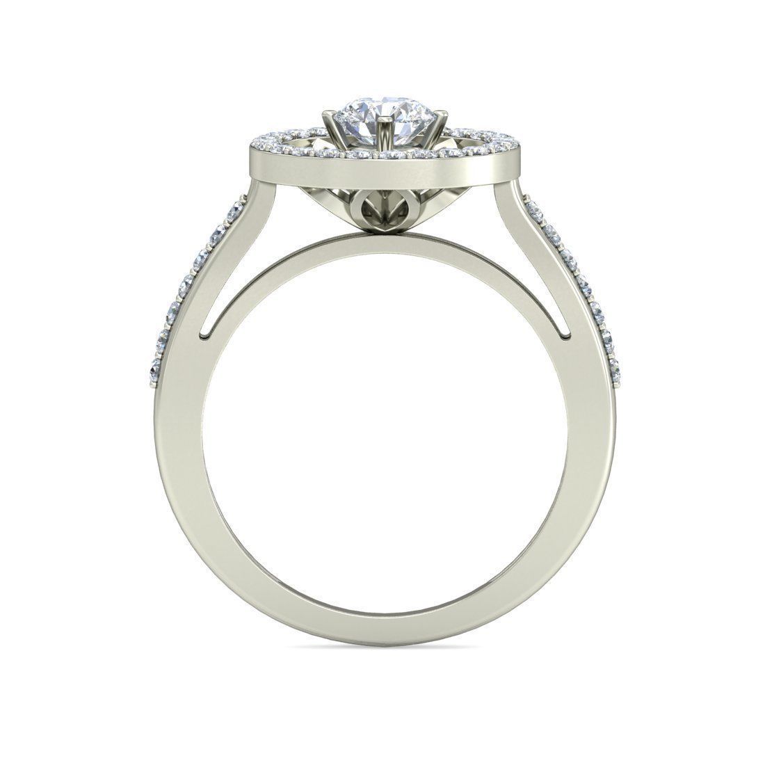 Women solitaire ring 3dm stl render detail 3D print model 3D print model_1