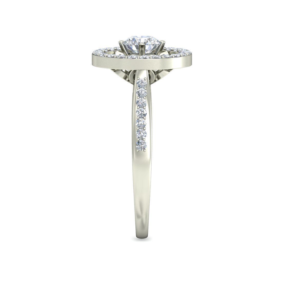 Women solitaire ring 3dm stl render detail 3D print model 3D print model_2