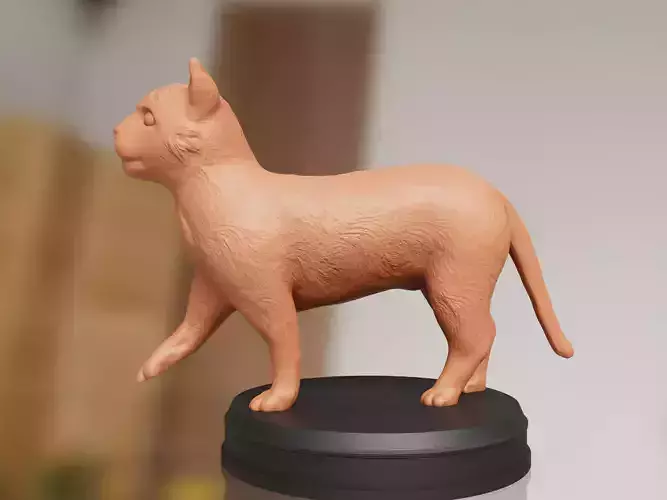 Cute Domestic Cat Statue