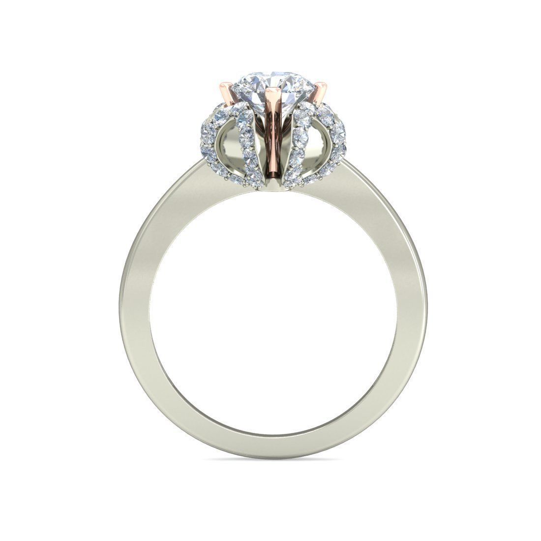 Women solitaire ring 3dm stl render detail 3D print model 3D print model_1