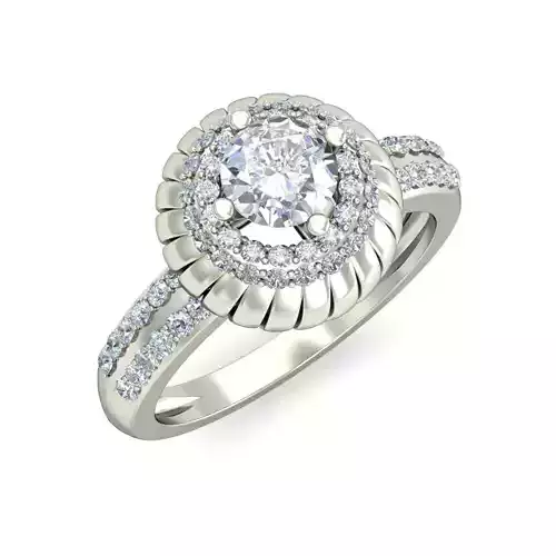 Women solitaire ring 3dm stl render detail 3D print model