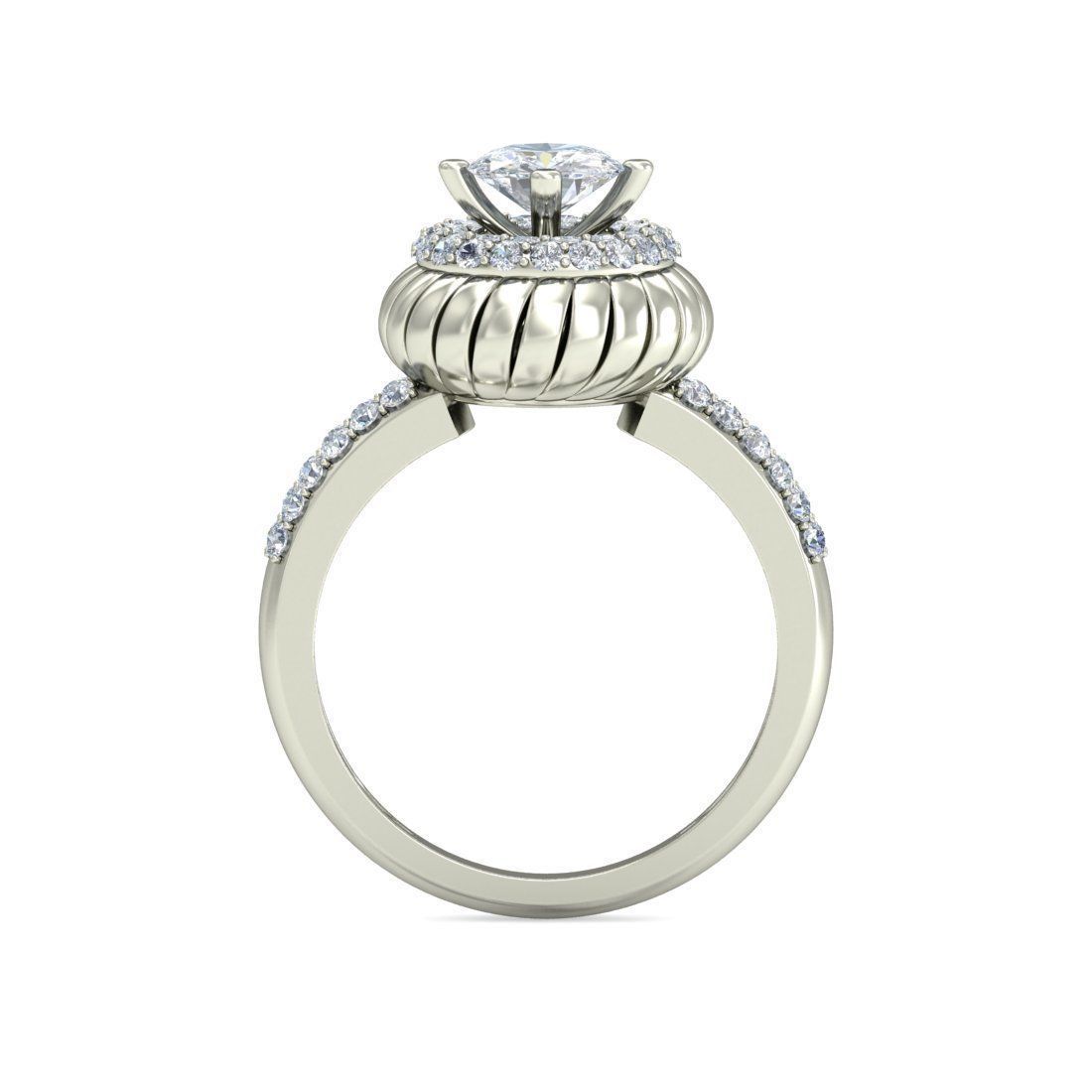 Women solitaire ring 3dm stl render detail 3D print model 3D print model_1
