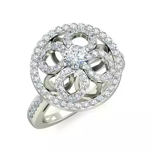 Women solitaire ring 3dm stl render detail 3D print model