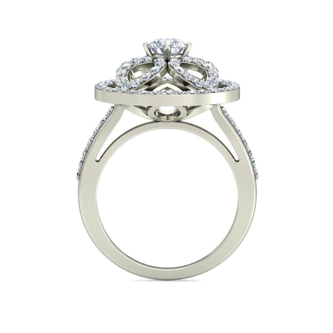 Women solitaire ring 3dm stl render detail 3D print model 3D print model_1