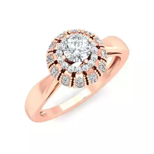 Women solitaire ring 3dm stl render detail 3D print model