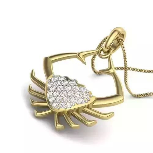 Women Scorpion  pendant 3dm render detail 3D print model
