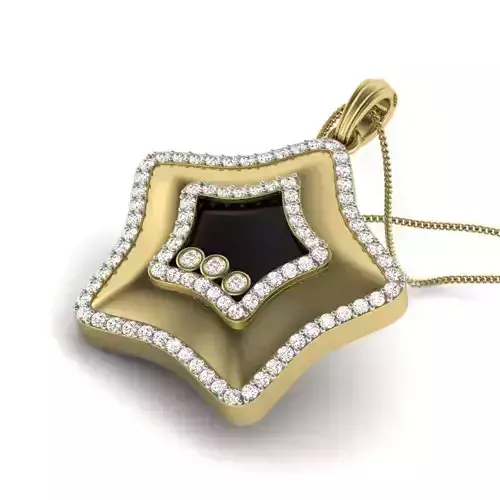 Women star pendant 3dm render detail 3D print model 3D print model