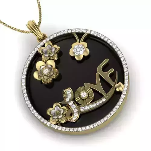 Women pendant 3dm render detail 3D print model