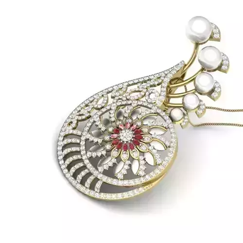 Women pendant pendant 3dm render detail 3D print model