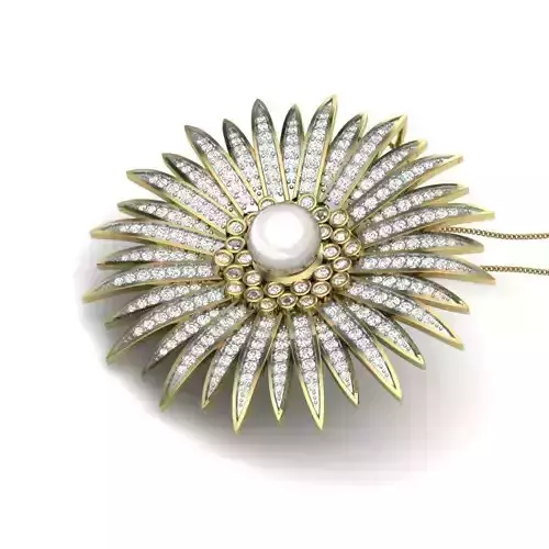 Women pearl pendant 3dm render detail 3D print model