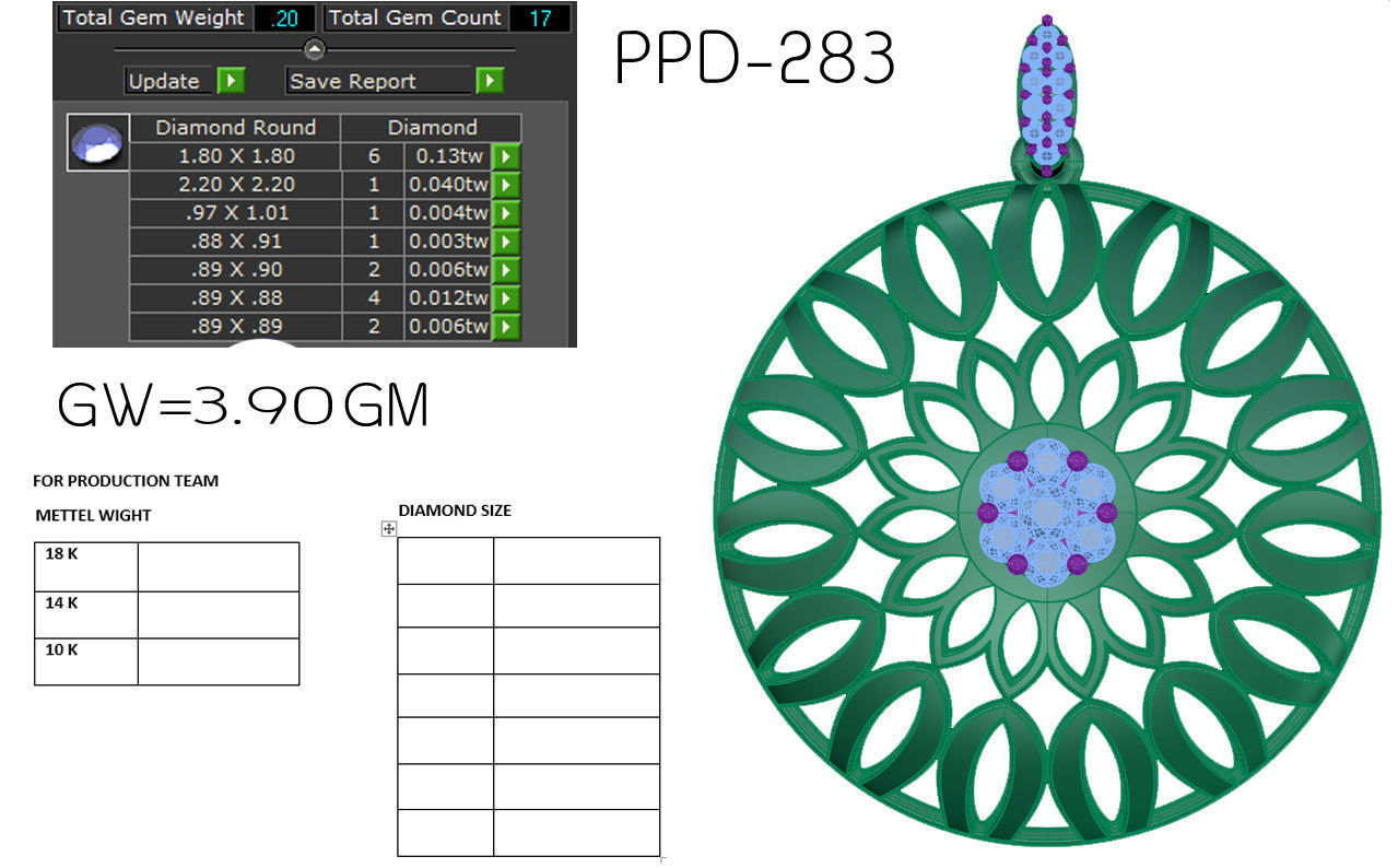 Women pendant 3dm render detail 3D print model 3D print model_6