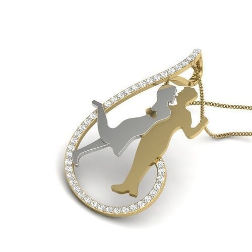 Women pendant 3dm render detail 3D print model 3D print model